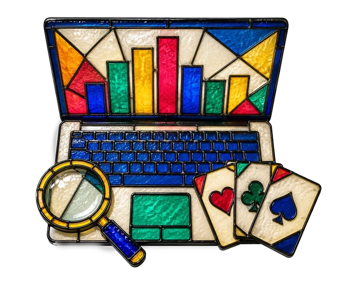 Secretária com documentos em vitral